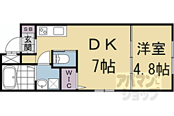 Parks京都東山 1DKの間取図画像