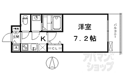 サムティ京都西大路 1Kの間取図画像