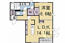 アネックス澤野井 1LDKの間取図画像