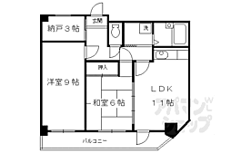 ORYZA東寺 2SLDKの間取図画像