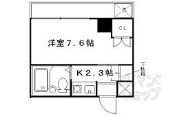 エグゼ東山 1Kの間取図画像