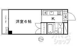 アンデス東寺 1Kの間取図画像