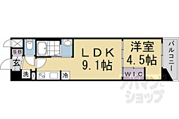 スワンズ京都東寺ガーデン 1LDKの間取図画像