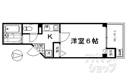 ヌフジャラン御前 1Kの間取図画像