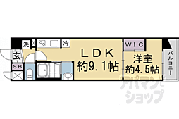 スワンズ京都東寺ガーデン 1LDKの間取図画像