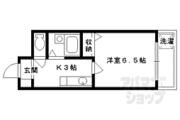 ヴィラフィオーレ 1Kの間取図画像