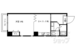 LE.SAPHIR西大路2 1DKの間取図画像