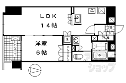 リーガル京都堀川五条通り 1LDKの間取図画像