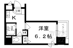 プレサンス京都駅前2 1Kの間取図画像