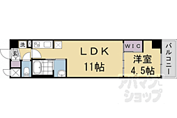 スワンズ京都東寺ガーデン 1LDKの間取図画像