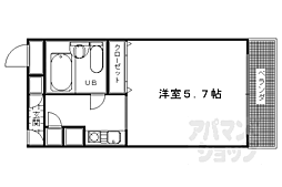 ハイライフ西ノ岡 1Kの間取図画像