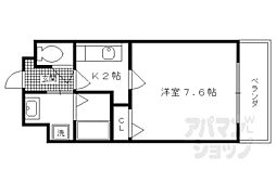 ティムゥル九条 1Kの間取図画像