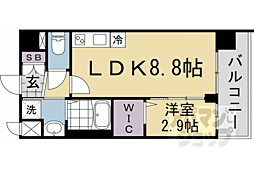 京都市南区東九条南石田町マンション 1LDKの間取図画像