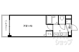 メゾンヤング 1Kの間取図画像