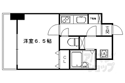 ライオンズマンション京都河原町第3 1Kの間取図画像