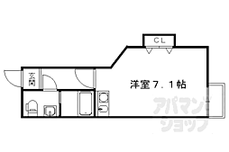ブリエ西大路 1Kの間取図画像