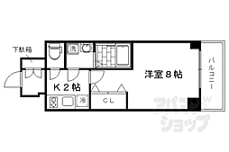 エスリード京都吉祥院 1Kの間取図画像