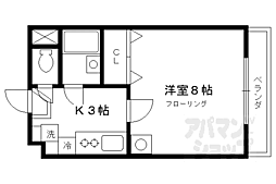 メゾンジョスラン 1Kの間取図画像