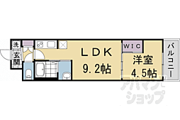 スワンズ京都東寺ガーデン 1LDKの間取図画像