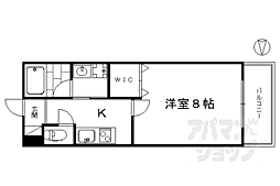 CREDOR洛南LEGEND 1Kの間取図画像