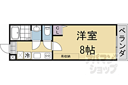 仮)フラッティ烏丸十条(全17室) 1Kの間取図画像