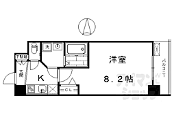 サムティ京都西大路 1Kの間取図画像