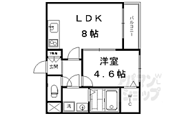 クレアーレ富小路 1LDKの間取図画像