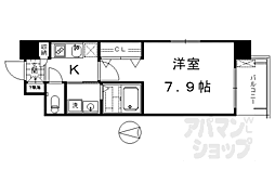 カスタリア京都西大路 1Kの間取図画像