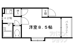 メゾン・ド・ラディ 1Kの間取図画像