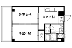 樹庭夢幹 2DKの間取図画像