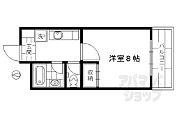 アビタ・ロゼ 1Kの間取図画像