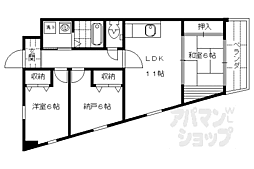 ビューテラス桂南 3LDKの間取図画像