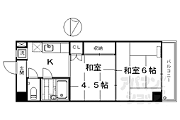 Mirei東福寺 2Kの間取図画像