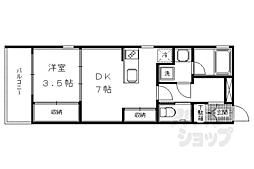アーバネックス東山三条 1DKの間取図画像
