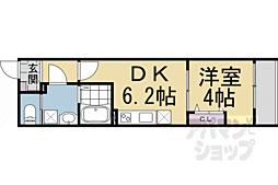 ARCA桂川 1DKの間取図画像