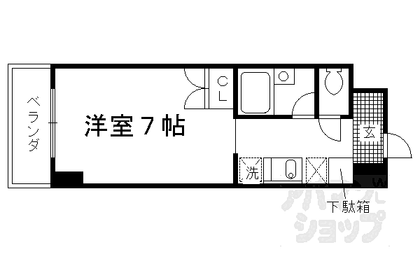 ハウゼ公園前 103｜京都府京都市中京区壬生御所ノ内町(賃貸マンション1K・1階・19.44㎡)の写真 その2