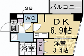 京都府京都市南区西九条唐戸町（賃貸マンション1DK・7階・28.34㎡） その2