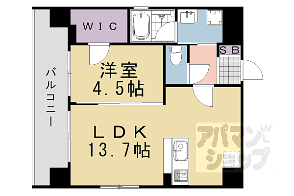 ベラジオ雅び京都河原町 601｜京都府京都市下京区麩屋町通五条上る下鱗形町(賃貸マンション1LDK・6階・42.50㎡)の写真 その2