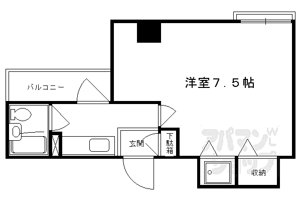 シティファースト四条西洞院 503｜京都府京都市中京区蟷螂山町(賃貸マンション1K・5階・21.20㎡)の写真 その2