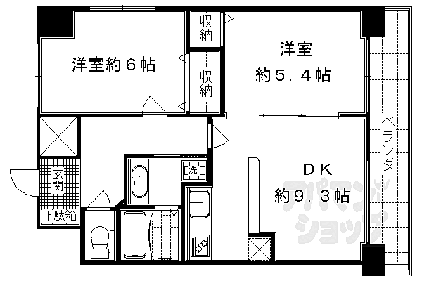 ＨＦ四条河原町レジデンス 1207｜京都府京都市下京区寺町通綾小路下る中之町(賃貸マンション2DK・12階・49.80㎡)の写真 その2