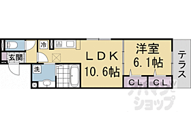 京都府京都市右京区太秦和泉式部町（賃貸アパート1LDK・2階・42.76㎡） その2