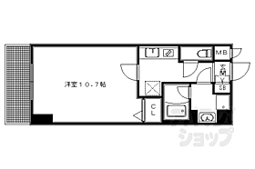 京都府京都市中京区聚楽廻中町（賃貸マンション1K・7階・30.96㎡） その2