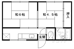 岡部マンション 2Kの間取図画像