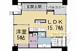 JR東海道・山陽本線 西大路駅 徒歩13分の賃貸マンション 5階1LDKの間取り