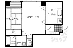 京阪本線 出町柳駅 徒歩9分の賃貸マンション 1階2Kの間取り