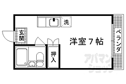 ジョリ大岡 4階1Kの間取り