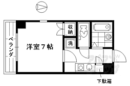 JR東海道・山陽本線 京都駅 徒歩13分の賃貸マンション 5階1Kの間取り