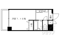アンシャンテ滝村 5階1Kの間取り