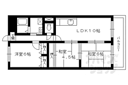JR東海道・山陽本線 桂川駅 徒歩10分の賃貸マンション 2階3LDKの間取り