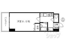 ＳＵＮＶＩＳＴＡ四条 8階1Kの間取り